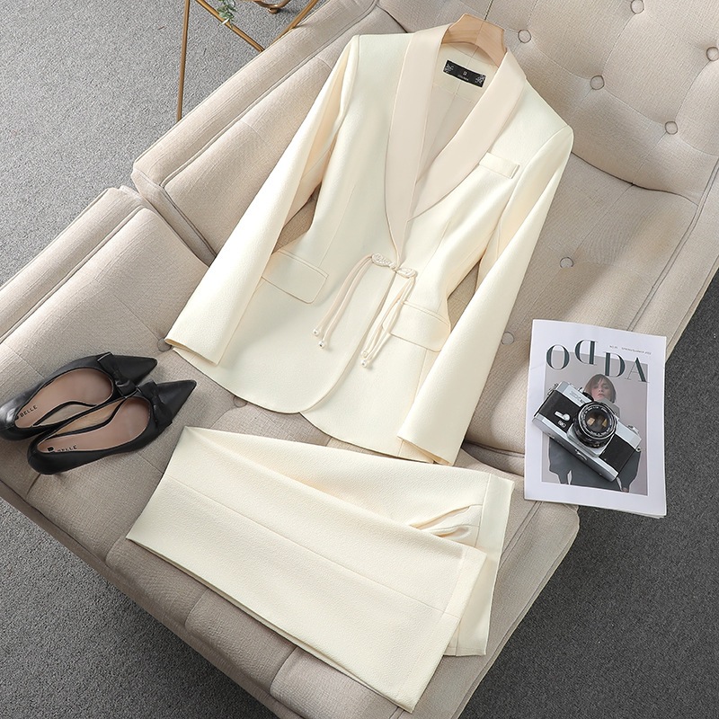 High Quality Elegant Commute Women's Suit Two-Piece Set (Top &amp; Pants) Premium Formal Business Set