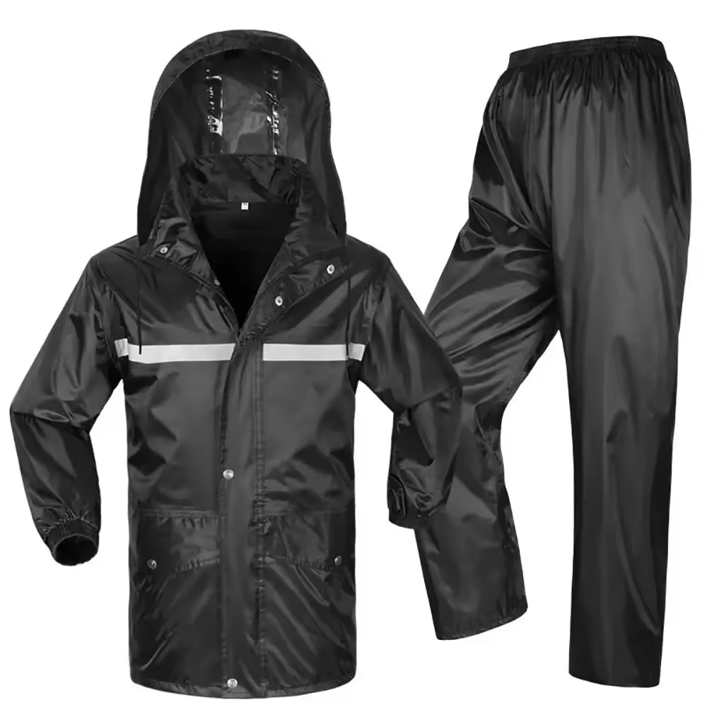 Hot Sale Motorcycle Rain Suit Coat Pants For Men Waterproof Oxford Reflective Hiking Work Motorbike Raincoat