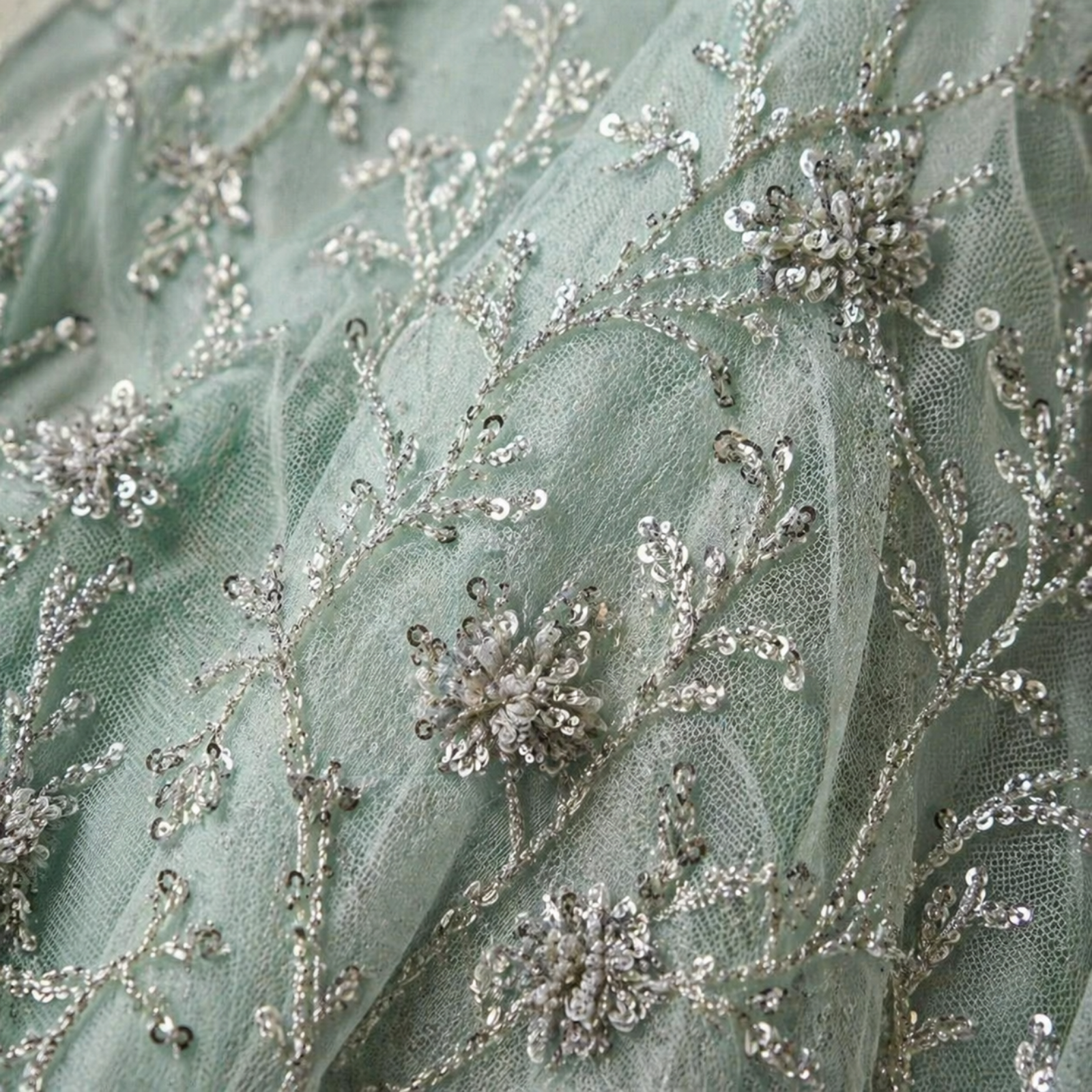 Luxury Modern Long Sleeve Embroidered Sequin Tulle A-Line Evening Gown | Natural Waist Women's Formal Wear Designer 2026 New