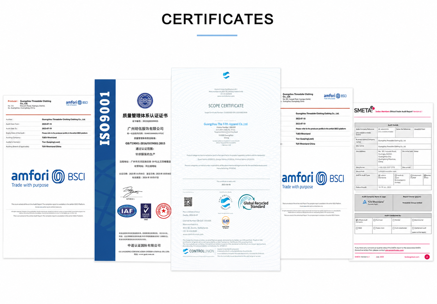 Quality Certificates