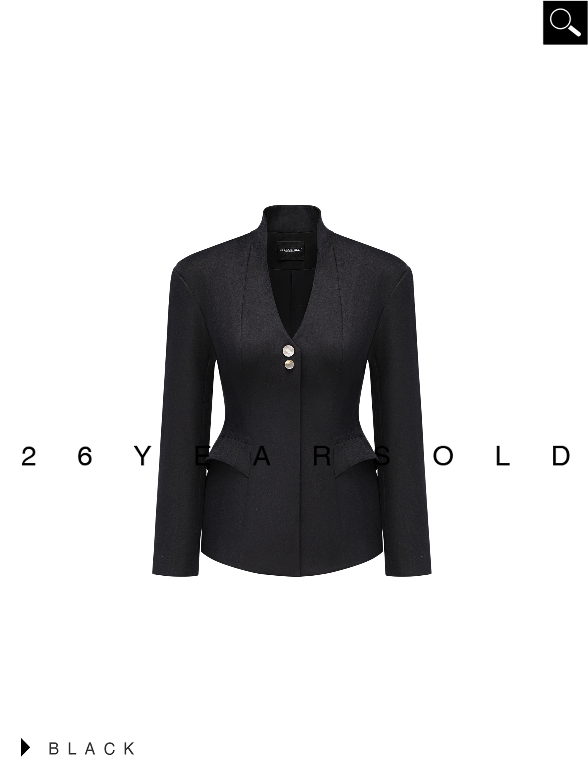 26YEARSOLD Original Design Elegant French Style Light Luxury Anti-Wrinkle V-neck Skinny Suit Blazer Jacket Skirt Set Women 35028