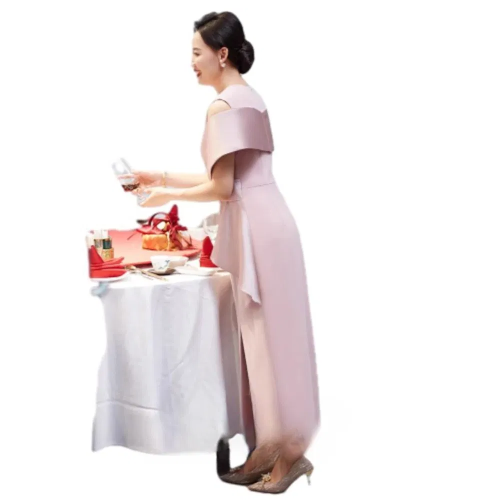 Modern Stylish Mob Attire 2025 Wedding Banquet MIDI Dress Elegant Special Occasion