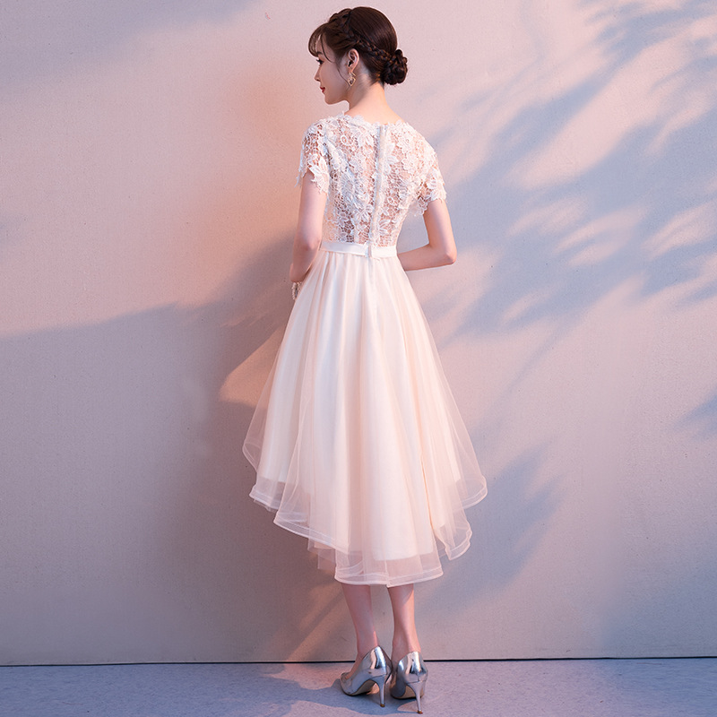 Ethereal Host Short Art Examination Bridesmaid Petite Student Graduation Women's Evening Dress
