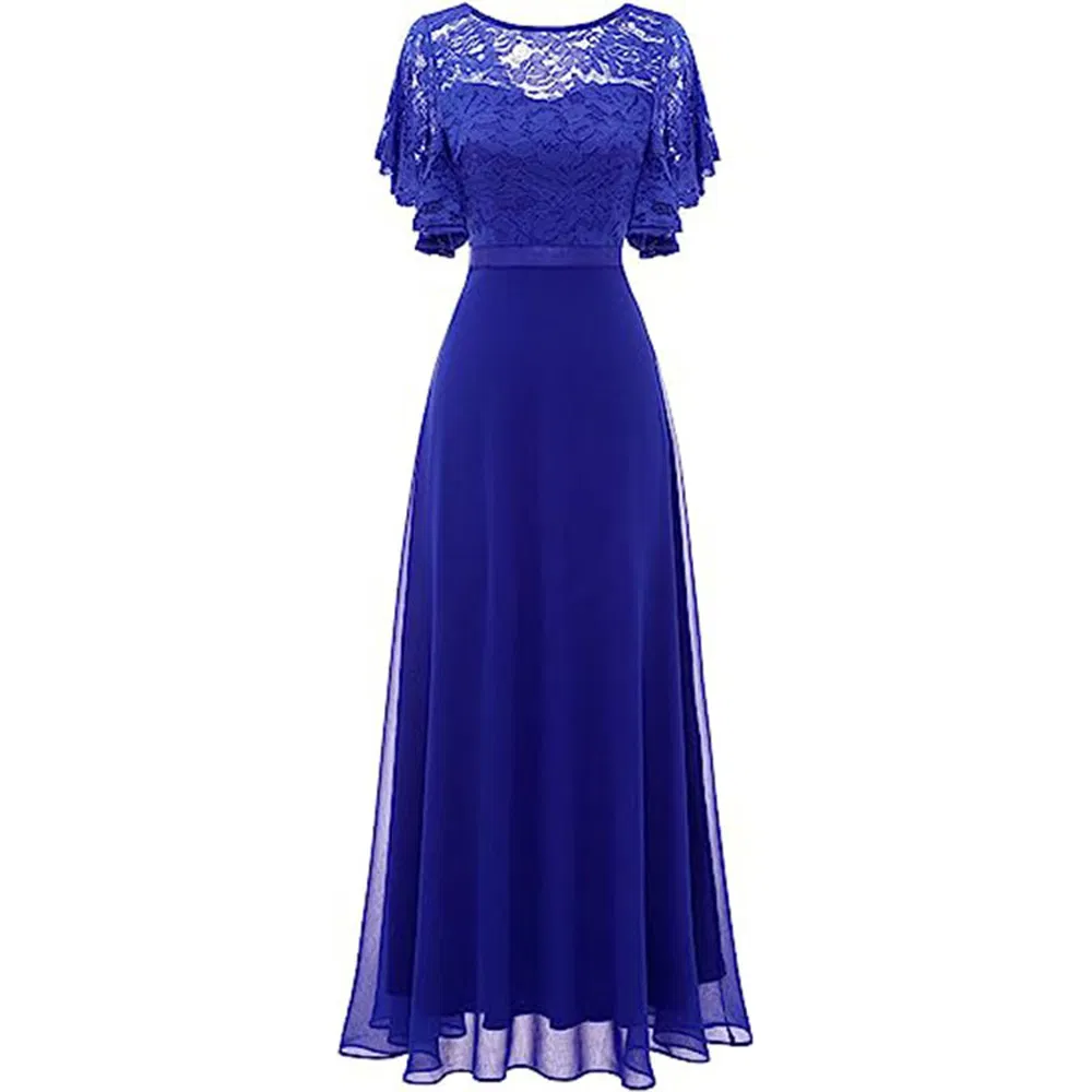 New Lace Maxi Dress Slimming Formal Gown Banquet Party Cocktail Dress