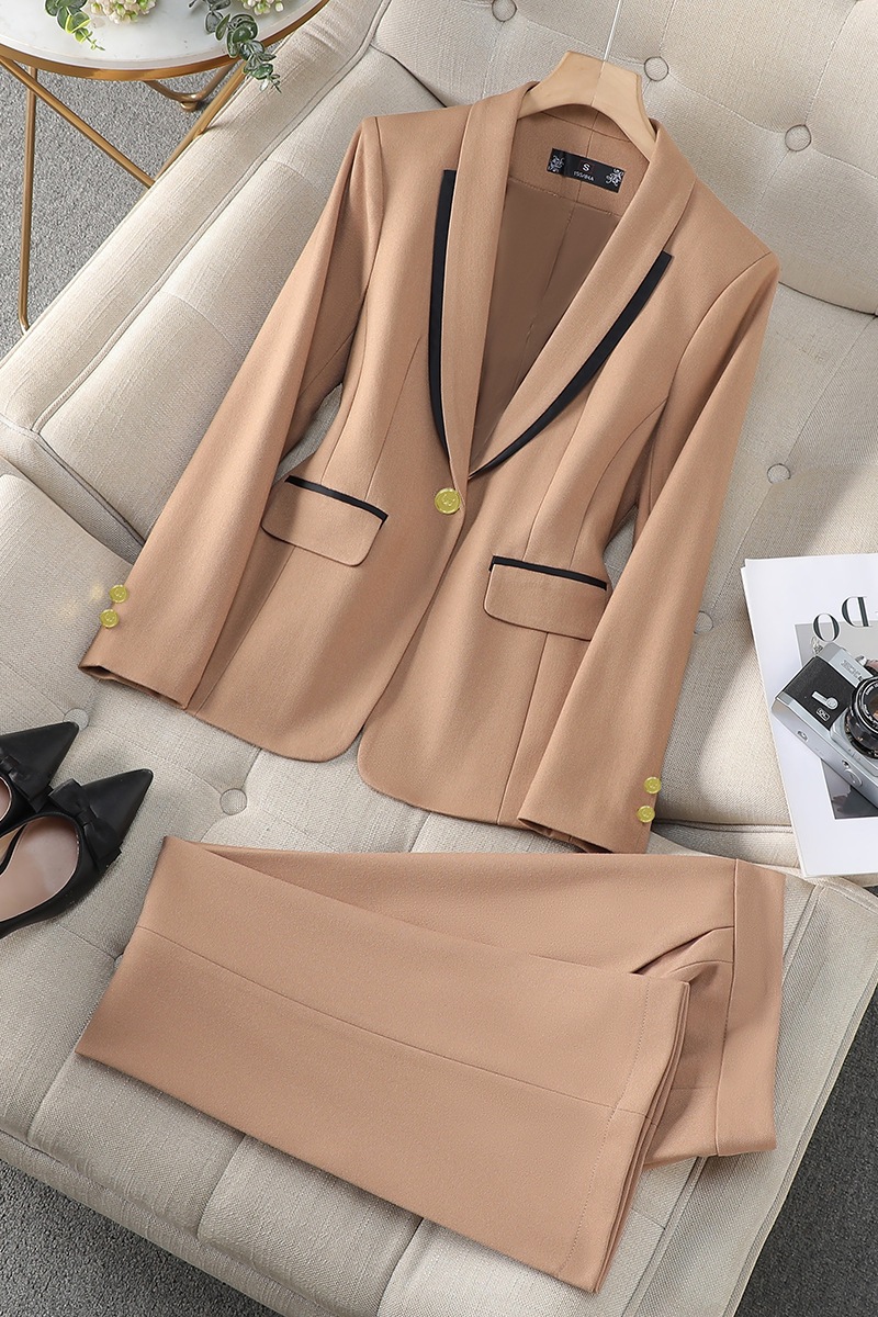 High Quality Elegant Commute Women's Suit Two-Piece Set (Top &amp; Pants) Premium Formal Business Set