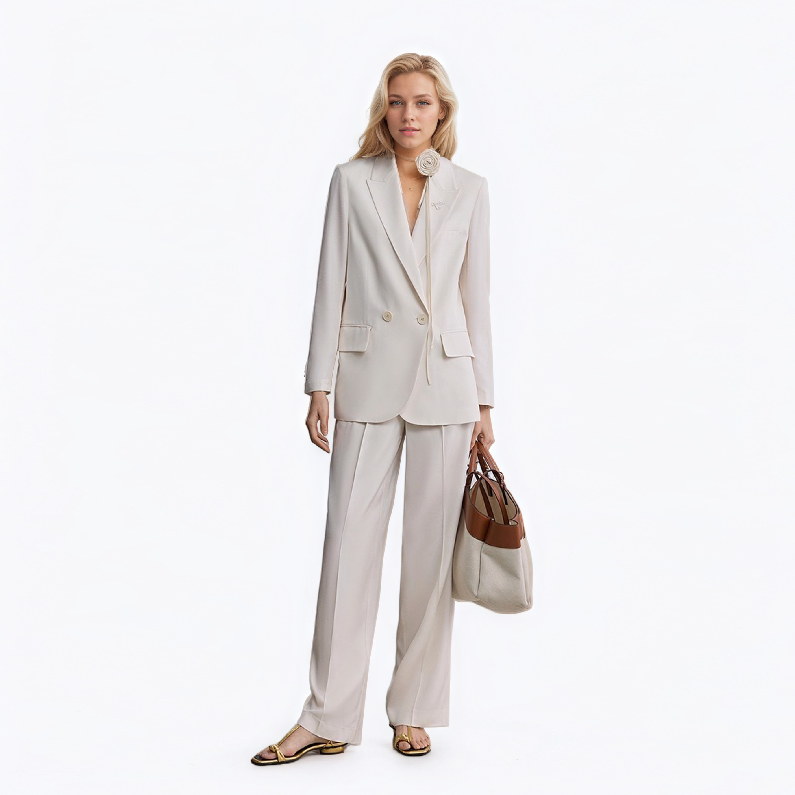 OEM Classic High Fashion Women's Suit Sets Minimalist Style Blazer Cloths for Casual and Formal Wear