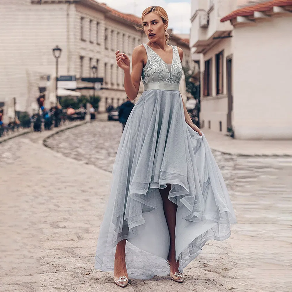 Trendy Lace Formal Gown Slim Fit Long Dress Evening Banquet Party Wear