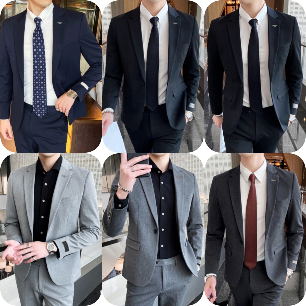 Customized Men's Formal Suit 2 Piece Casual Business Bridegroom's Suit High Quality
