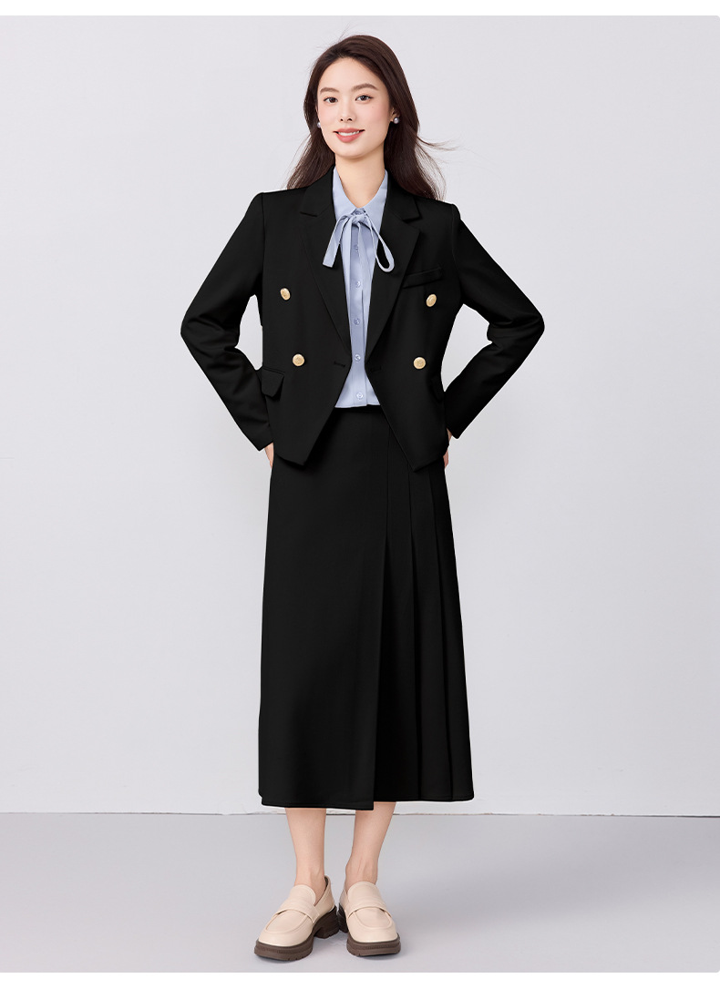 2025 New Light Gray Breathable Professional Suit College Students Cotton-Polyester Outfit Interviews Office Commuting Workwear