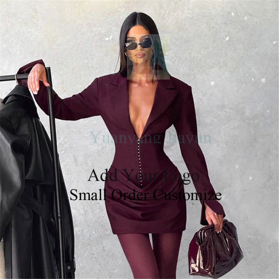 Elegant Tailored A-Line Dress With Suit Collar for Petite Professionals