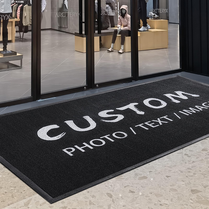 Factory Sale High Density Washable Printed Business Brand Door Mat Coffee Shop Restaurant Durable Entrance Carpet