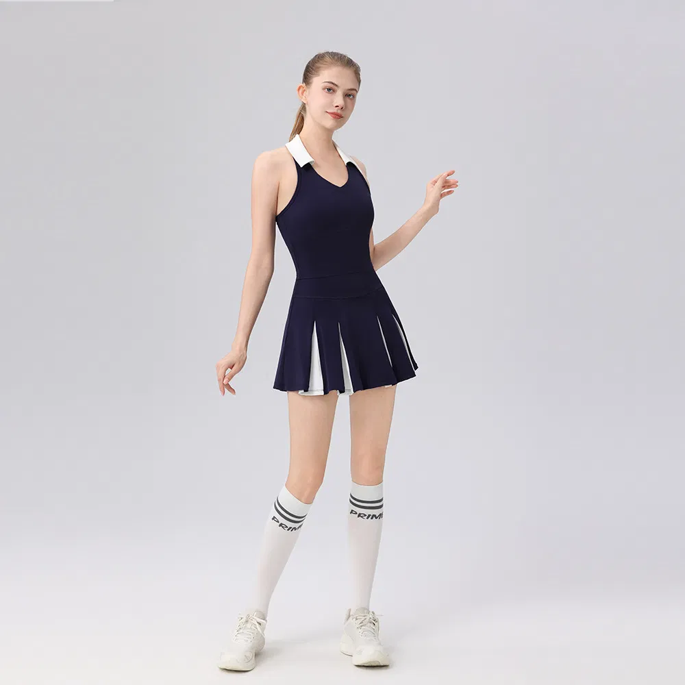 Women's Classic Tennis Polo with Contrast Collar and Breathable Pique Fabric Tennis Wear Men