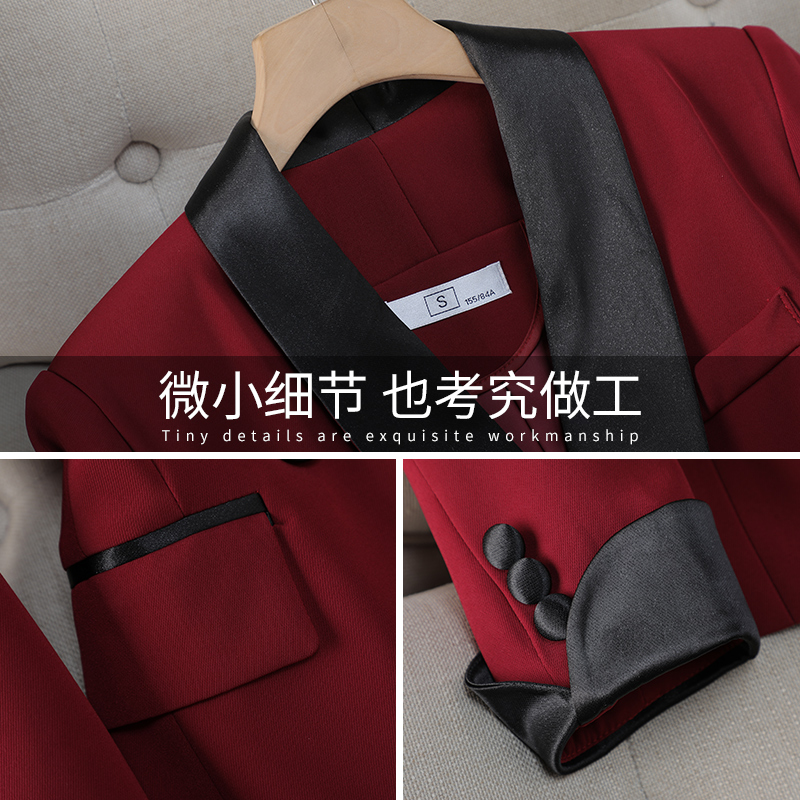 Women Suit Solid Color Two Pieces Sets Slim Women Suits Tuxedo Long Sleeve Blazer and Pants Office Formal Women Suits