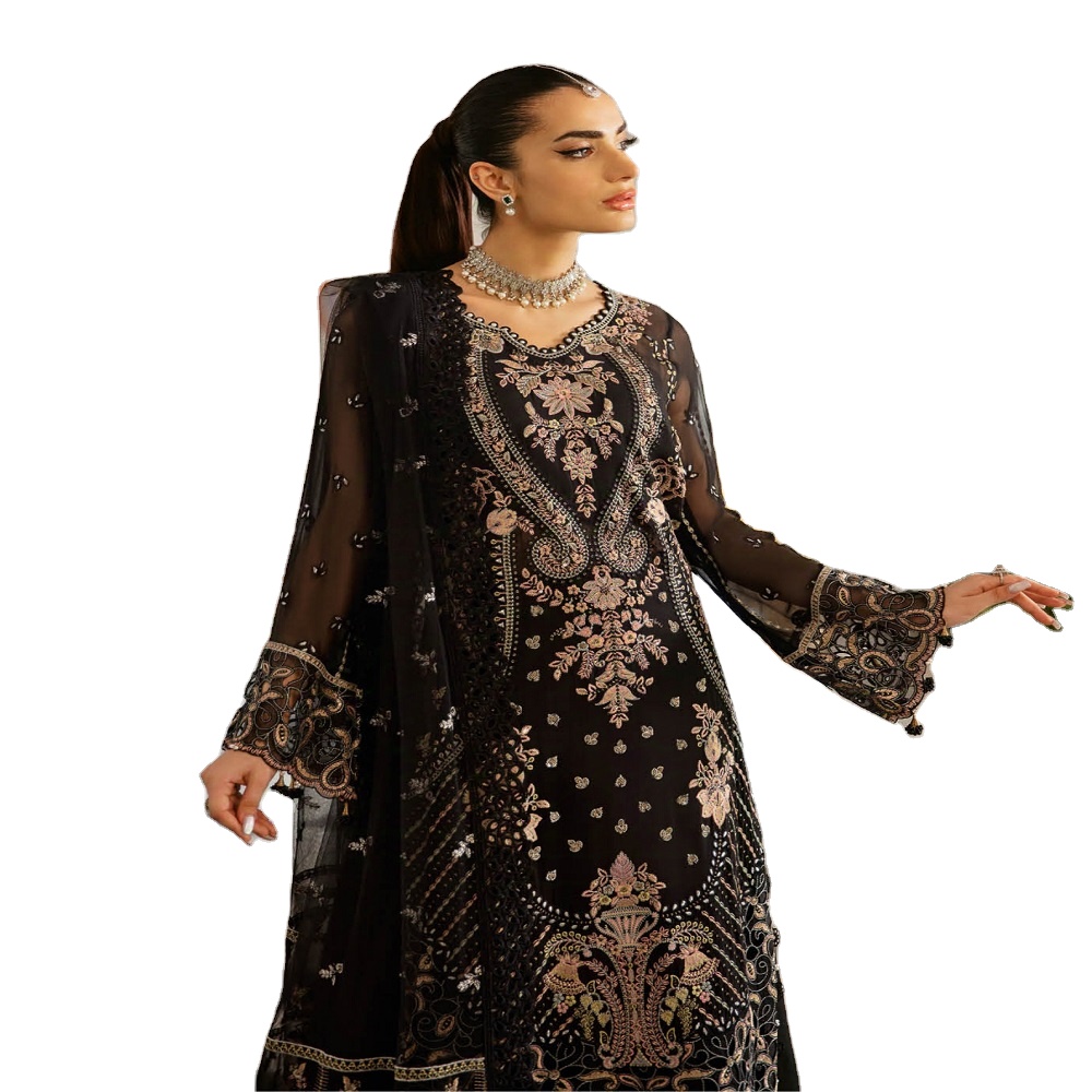 Formal Designer Party Wears for Women Luxury Salwar Kameez Original Pakistani Branded Chiffon Floor-Length High-quality Ramsha