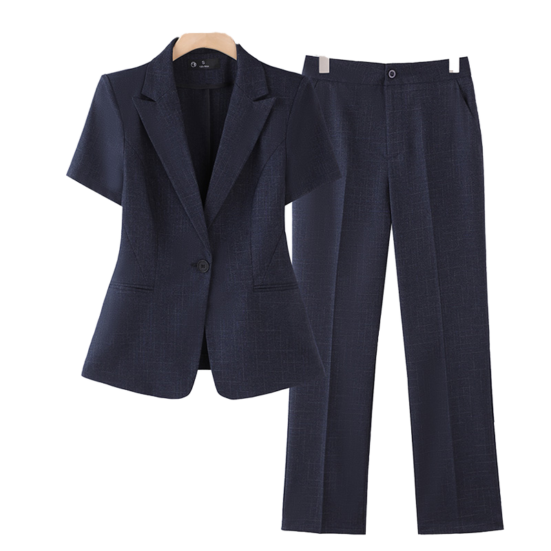 Professional Women's Summer Full Sleeve Breathable Button High-End Business Suit for Interviews &amp; Hotel Wear
