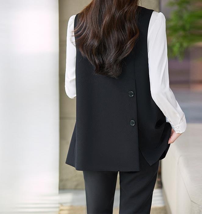 S-4XL Women's Sleeveless Business Small Suit Formal Dress Women's Vest Work Suit Set 3-piece