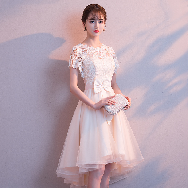 Ethereal Host Short Art Examination Bridesmaid Petite Student Graduation Women's Evening Dress