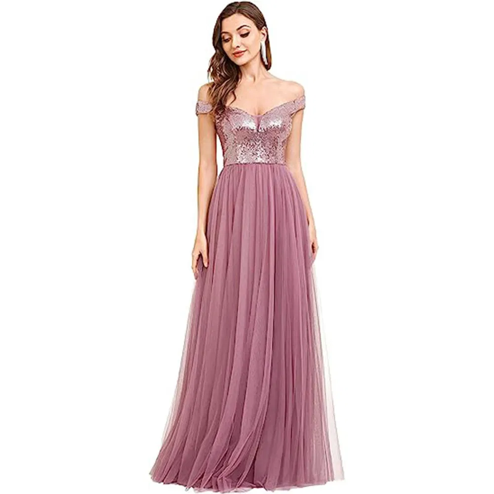 Chic Lace Floor-Length Dress Elegant Ball Gown Slimming Wedding Party Dress