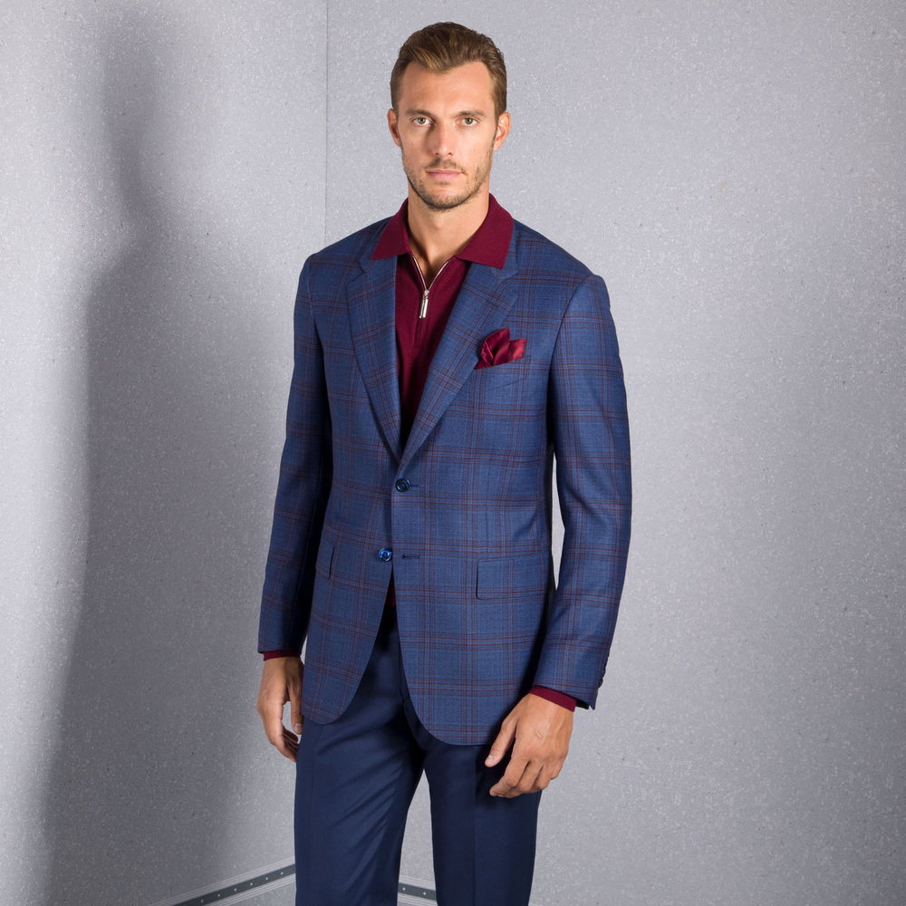 Customizable Men's Business Wool Suit Plus Size Single Breasted Breathable for Formal Occasions