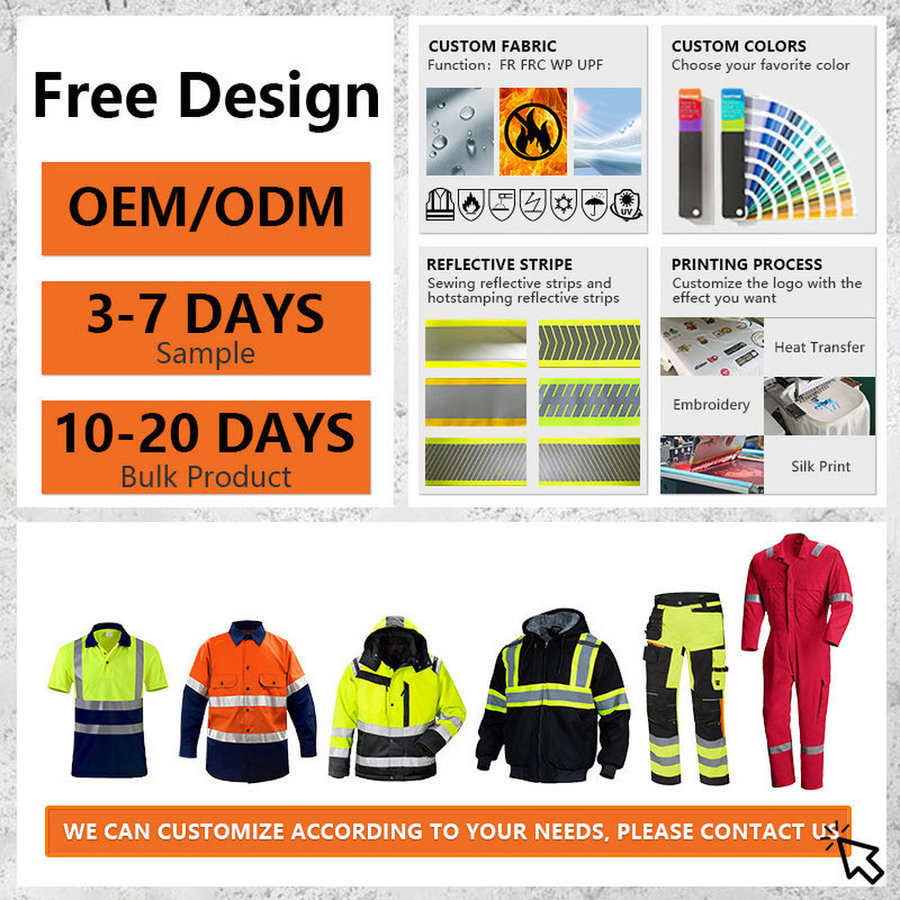 Stable Quality Reflective OEM Custom Workwear for Waste Treatment Plants