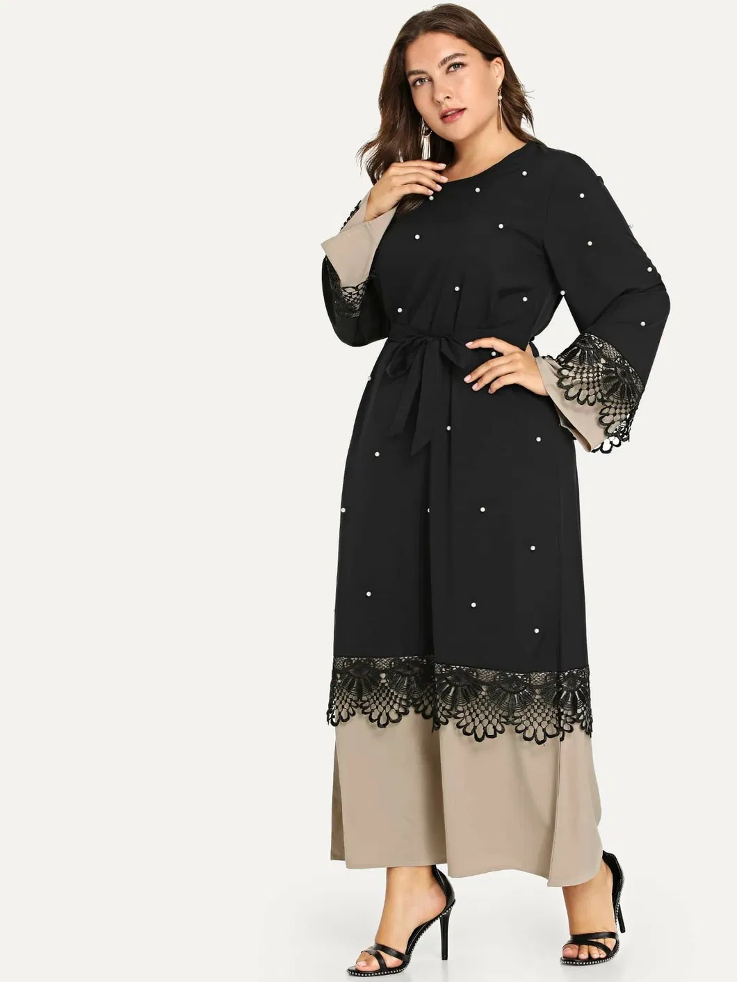 Wholesale Arabic Women Dresses Muslim Clothing Wear Ladies Dress Kaftan Dresses Plus Size Malay Clothing