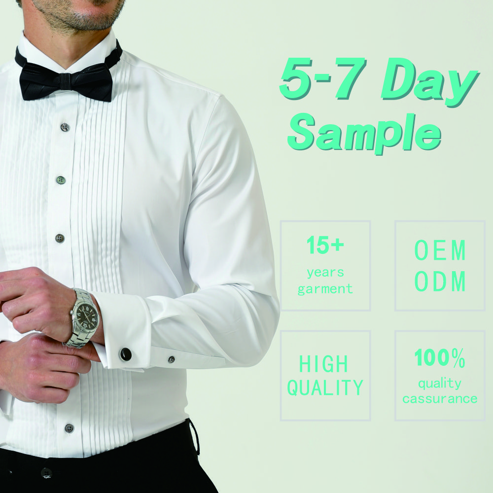 One-character Turn-down Collar Poplin 100% Polyester Business Loose Fit Formal Long-sleeved Men's Dress Shirt for Office