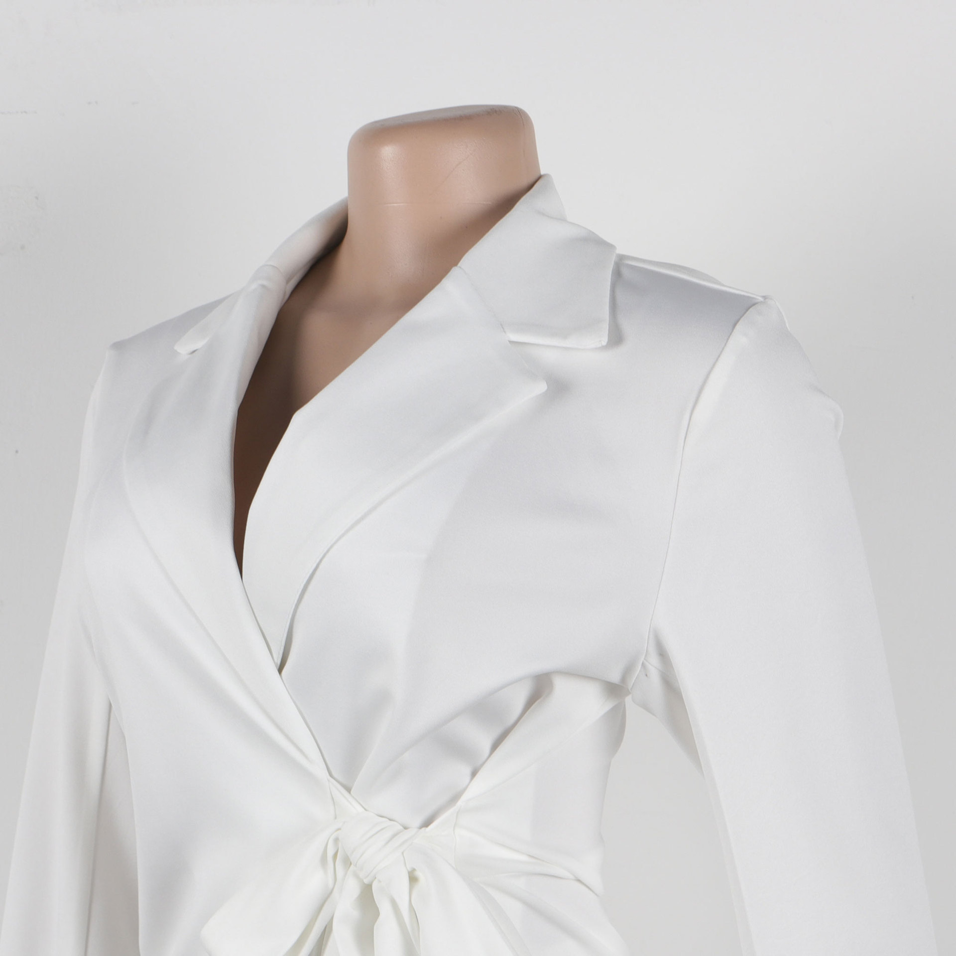 Women's Plus Size One-Set Formal Office Costume Suit Solid Knitting Fabric Top Clothing
