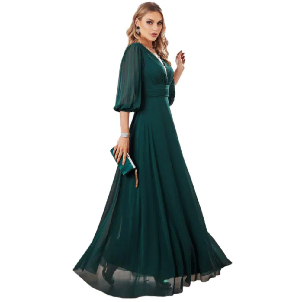 Elegant Loose Fit Bridesmaid Dress Formal Party Gown Flowy Wedding Guest Dress