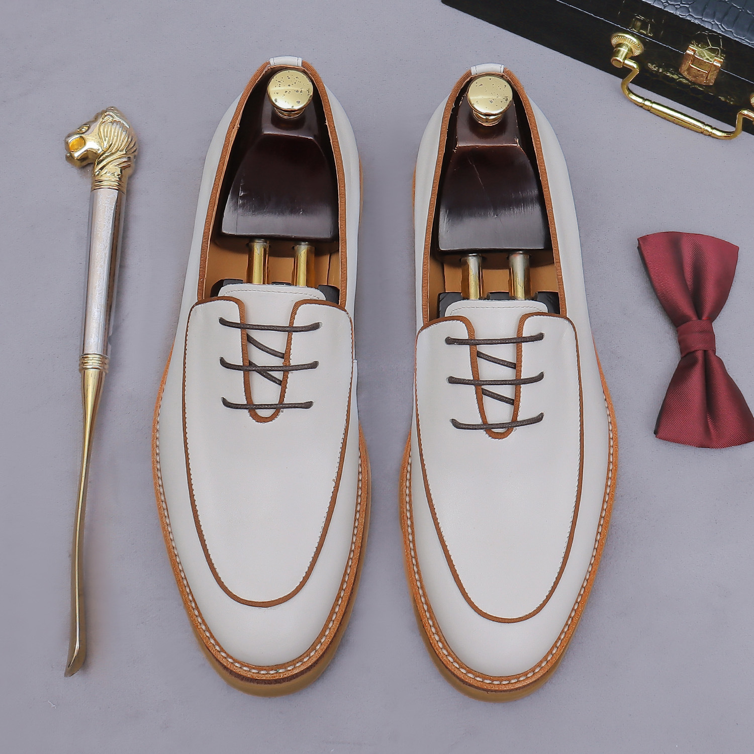 High Quality Plus Size Leather Upper Cowhide Soft Sole Comfortable Business Formal Wedding Shoes