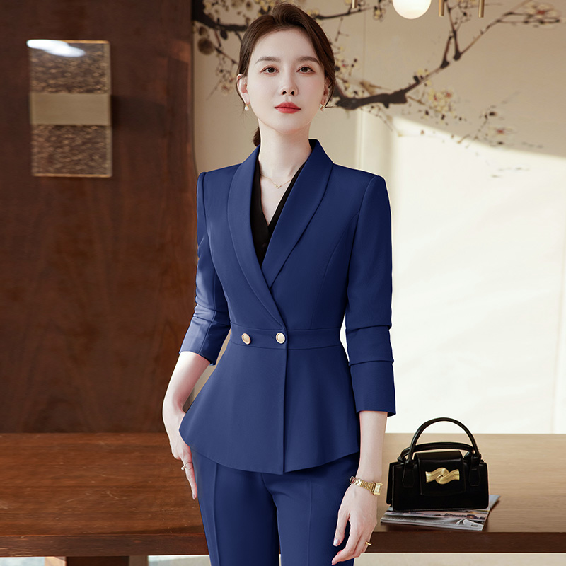 Temperament Business Women Suits China Manufacture Minimalist Style Anti-Wrinkle Blazer and Trouser Women Business Suits