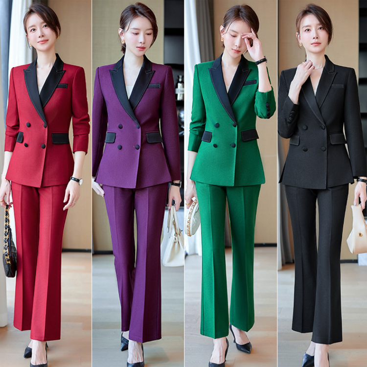 Customized Women's High Quality Formal Business Suit Casual Suit+trousers Women's Office Two-piece Set