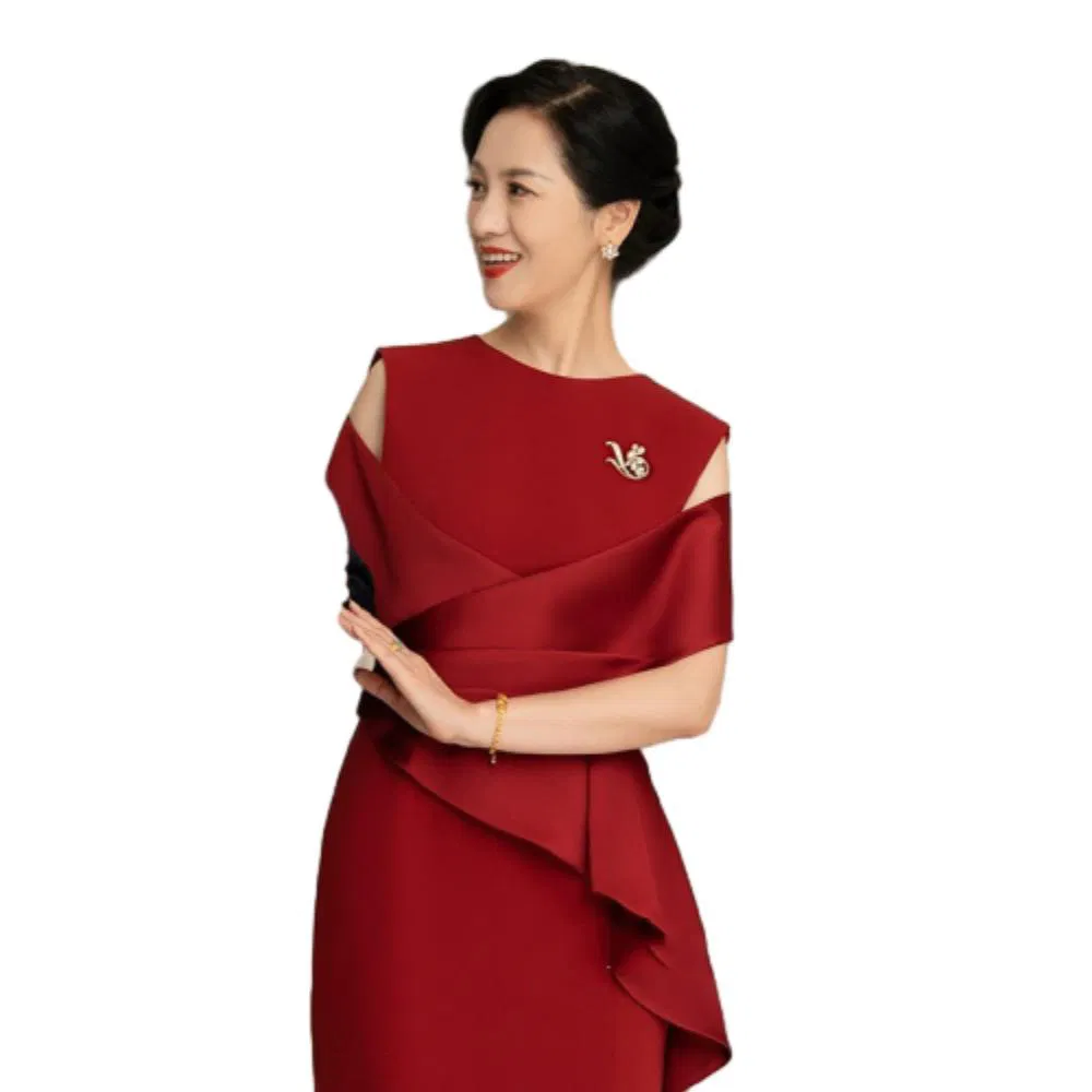 Modern Stylish Mob Attire 2025 Wedding Banquet MIDI Dress Elegant Special Occasion