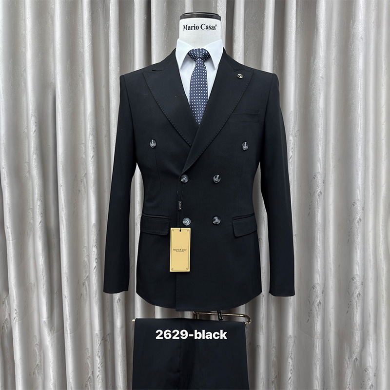 Elegant Men's Plus Size Single Breasted V-neck 2-Piece Business Suit Set Flat Pants Polyester/Cotton Anti-Wrinkle American