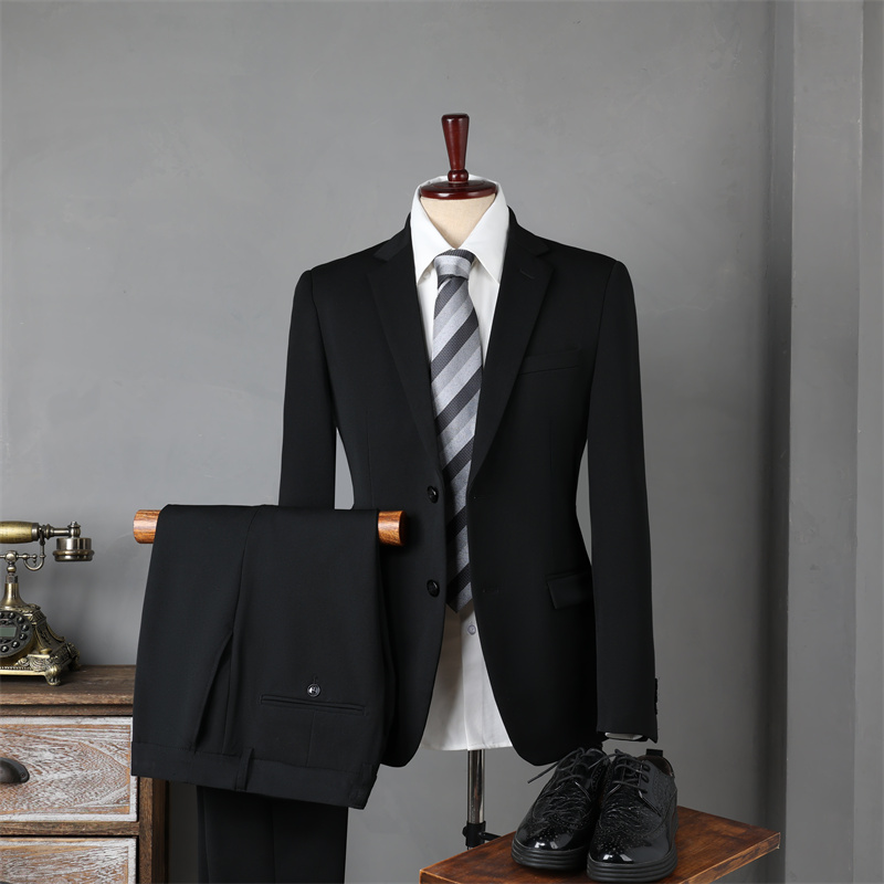 High Quality Customized Single Breasted Italian Style Mens Business Suit 2 Piece Plus Size Formal Wear with Worsted Fabric