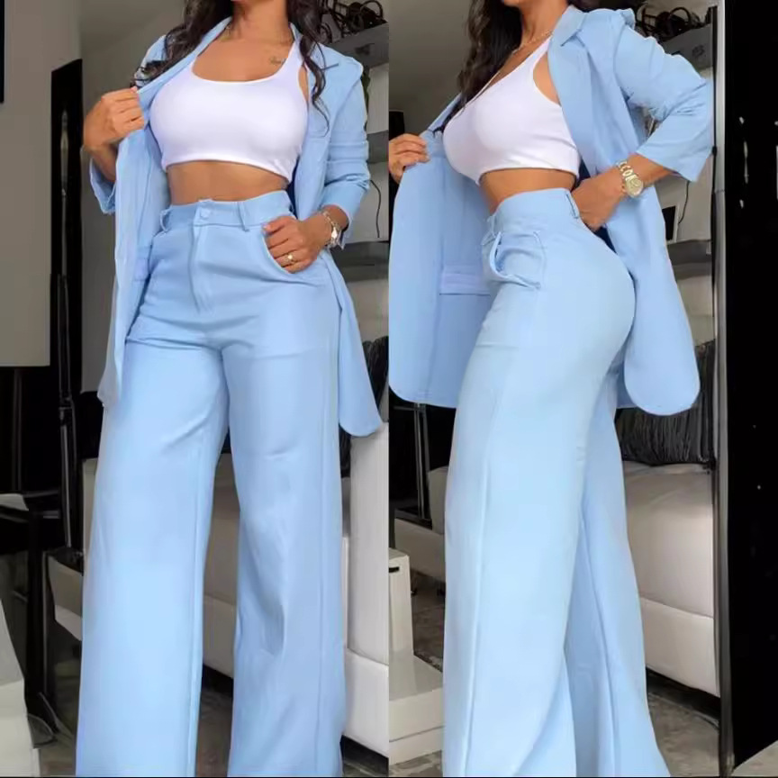 Elegant Pink Business Suit Set Women Formal Blazer And Pants Set Turn-down Collar High Quality Office Lady 2 Piece Set