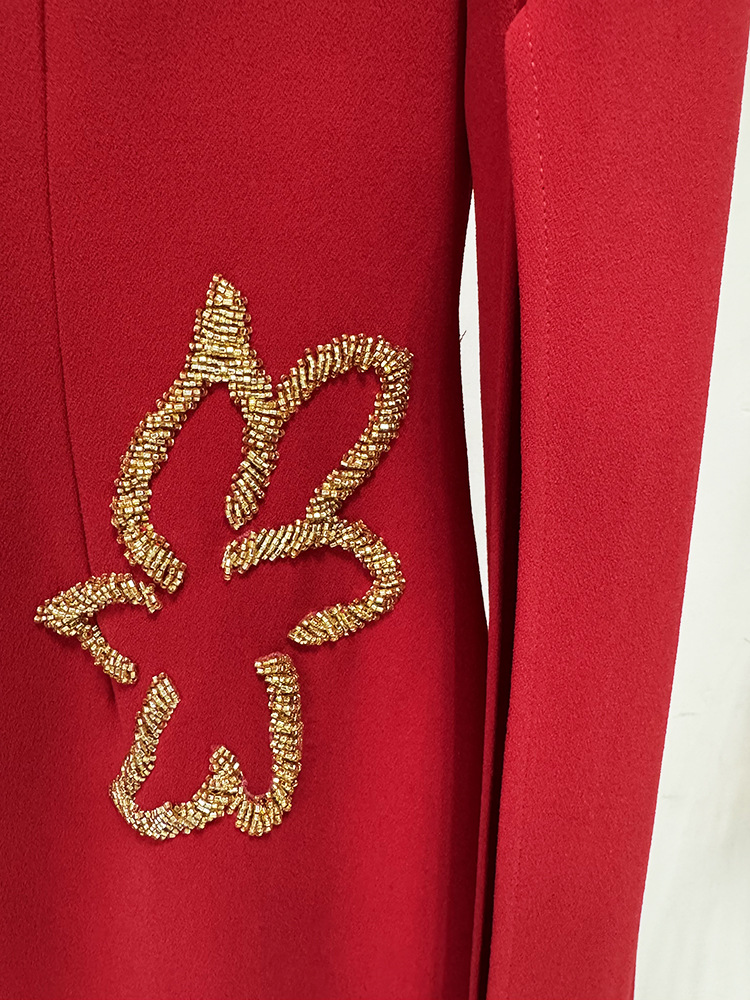 Evening Dress 2026 Red Carpet Ready Gown European American Celebrity Luxury Beaded Dress with Diamond Dubai Abaya Kaftans