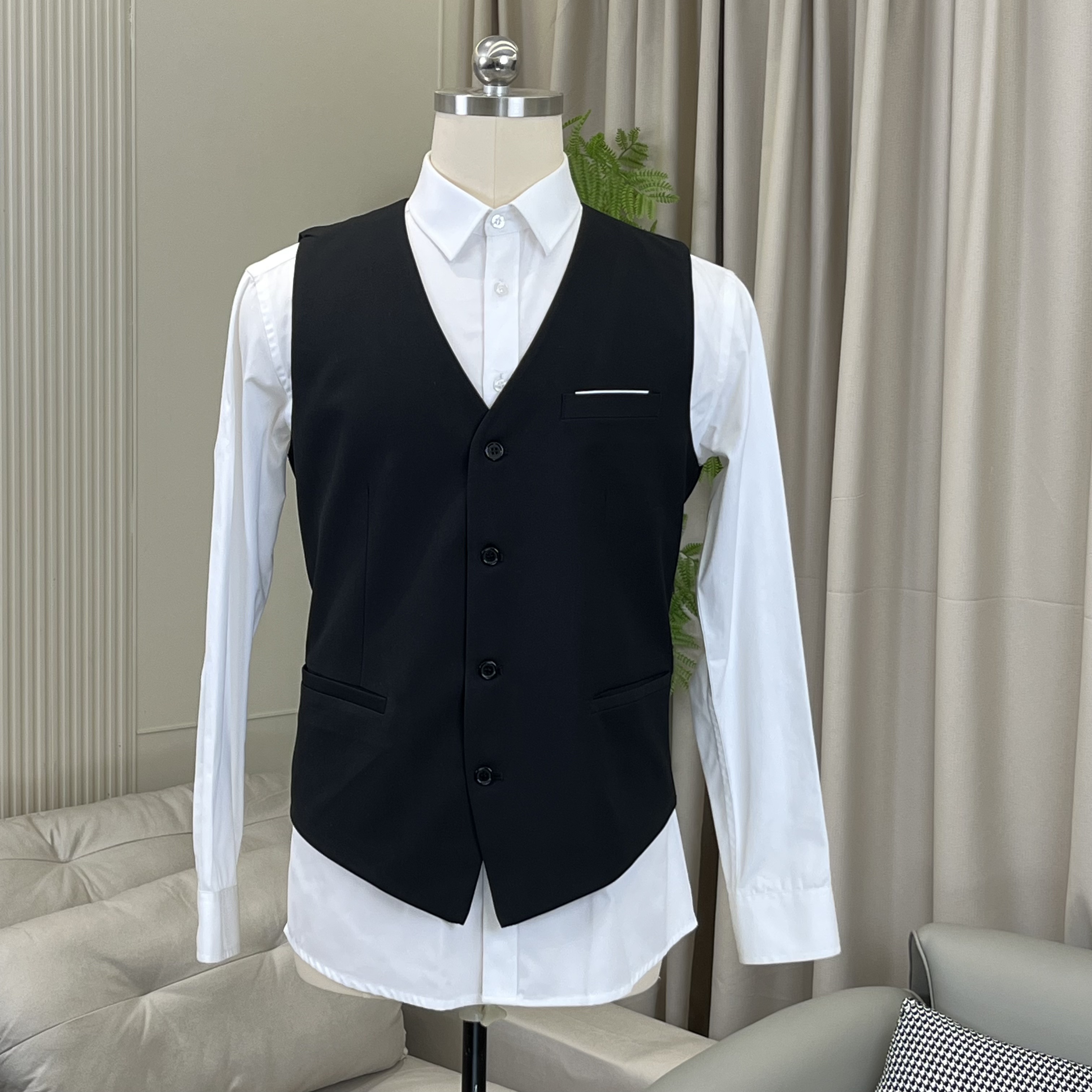 In Stock Plus Size High End Men's Business Casual 3 Pieces Suit Solid Color Formal Men's Business Suit Suitable for Business