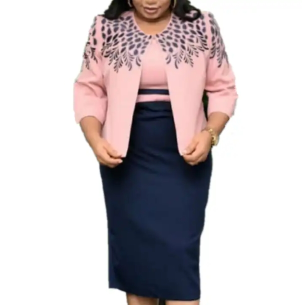 Ladies Women Formal Wear Skirt and Suit Two Piece Suit for Ladies Plus Size Office Dresses
