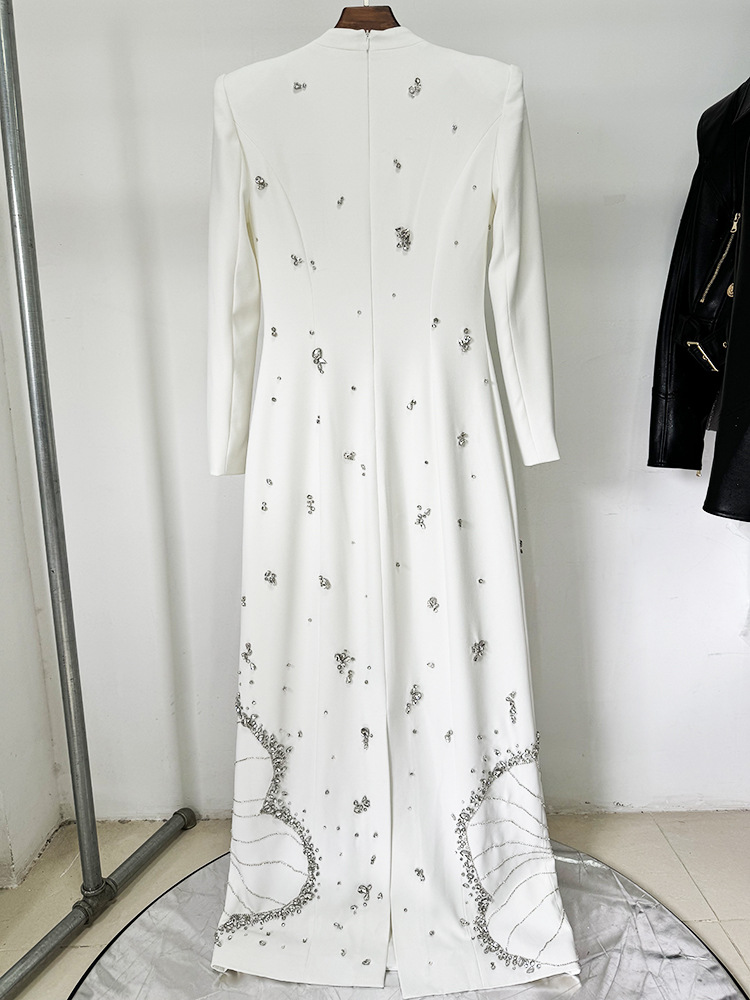 2025 Modesst Dress Heavy Embellished Beading Gown for Women Elegant Luxurious Evening Dress Banquet Red Carpet Formal Gowns