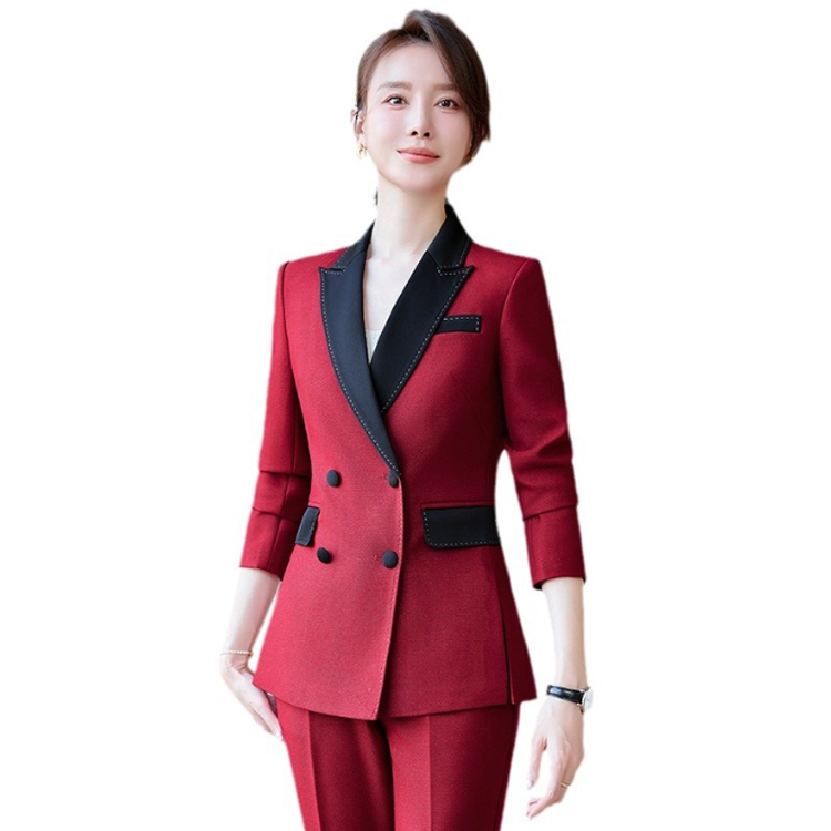 Customized Women's High Quality Formal Business Suit Casual Suit+trousers Women's Office Two-piece Set