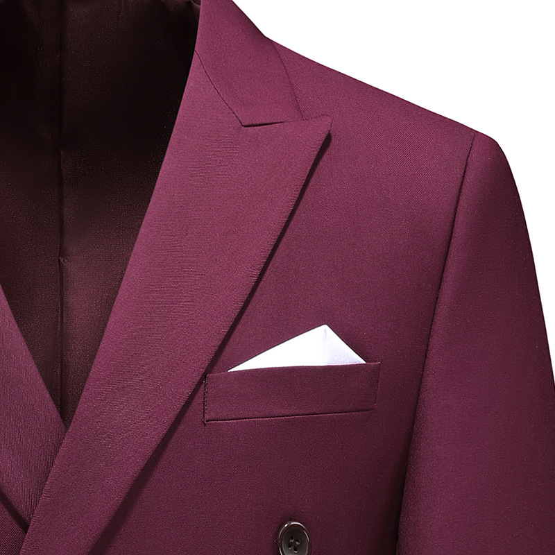 Hot Sale High Quality Men's 3-Piece Tuxedo Wedding Safari Suit with Button Fly Closure for Business Office