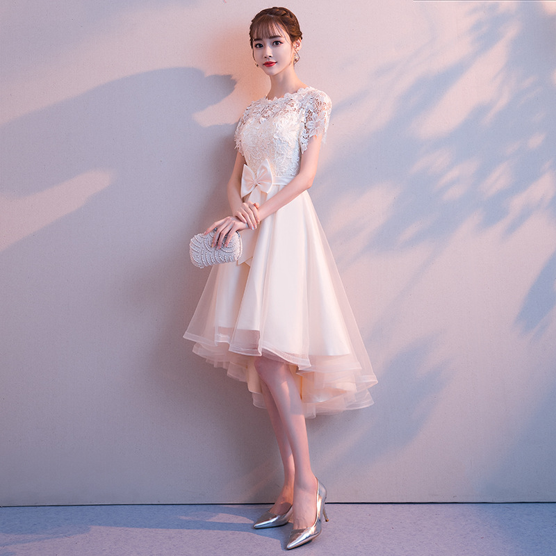 Ethereal Host Short Art Examination Bridesmaid Petite Student Graduation Women's Evening Dress