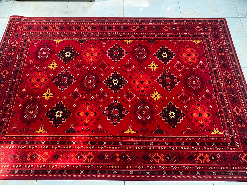 Bestselling Washable Red Carpet, Middle Eastern Pattern, For Living Room &amp; Hotel