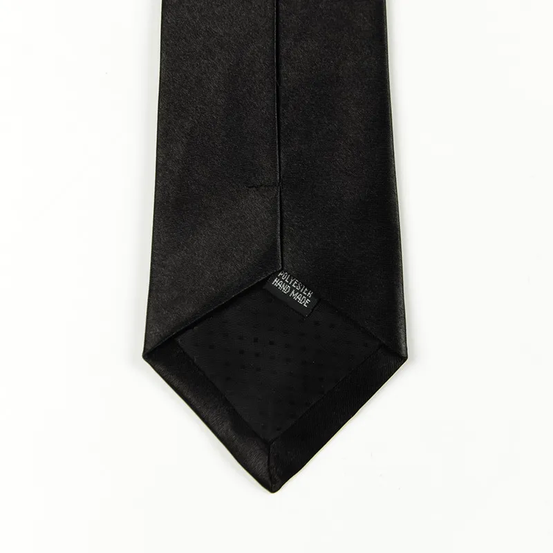 Elegant Custom Logo Black Tie 8cm Wide for Business and Formal Wear