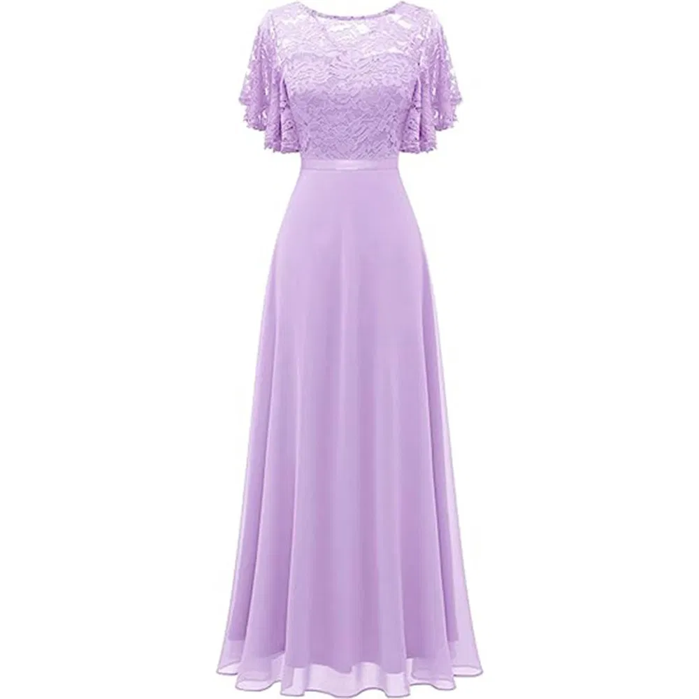New Lace Maxi Dress Slimming Formal Gown Banquet Party Cocktail Dress