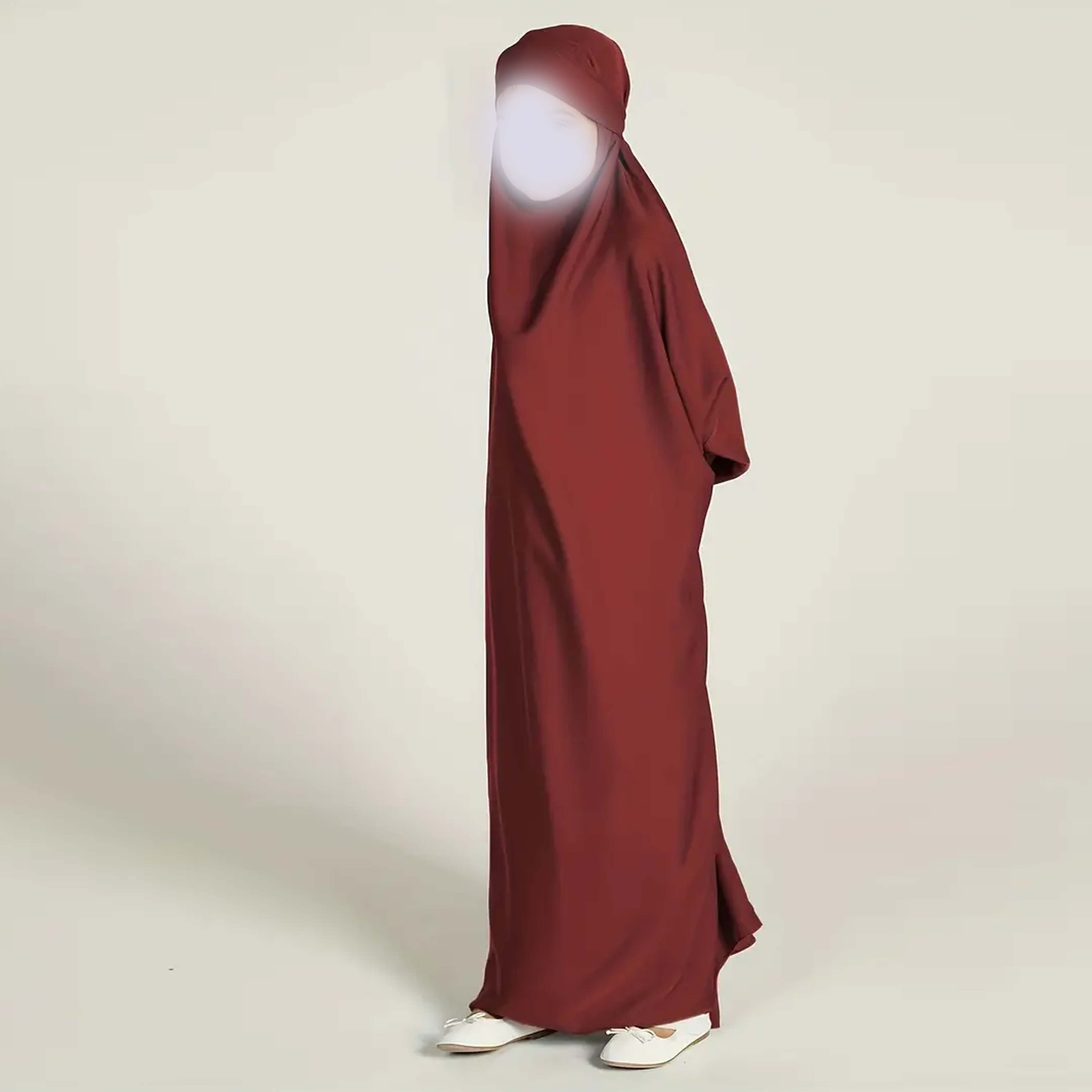 OEM Wholesale Women Modest Abaya Hijab Dress 100% Silk Chiffon Embroidery Natural Waistline Eco-Friendly Plain Vintage Straight