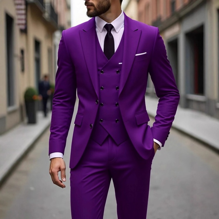 High-end Custom 3-Piece Slim Fit Breathable Plus Size Formal Business Suit for Men