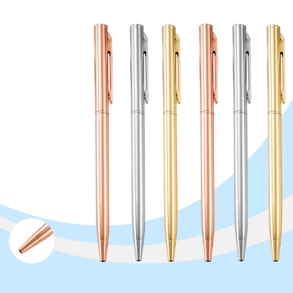 BECOL Hot Selling Hotel Twist Ballpoint Pen Luxury Rose Gold Slim Metal Ball Pen With Custom Logo For Gifts