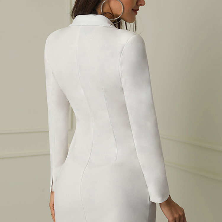 Custom Fashion Luxury Designer Office Lady Long Sleeve Fashion Casual High Waist Mini Long Sleeve Elegant Blazer Dress for Women