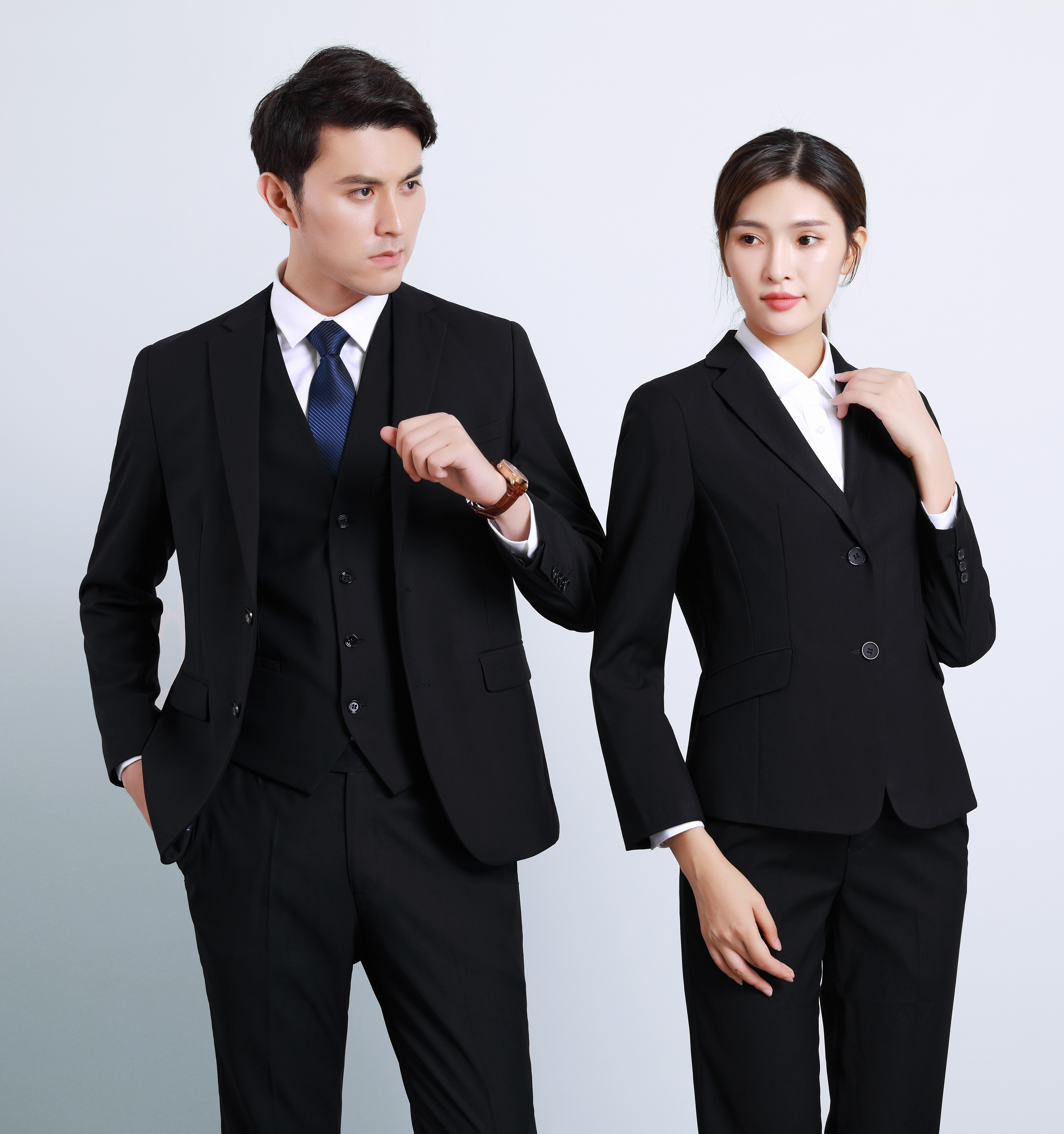 Casual Men's Women's Professional Suit 4S Sales Manager Formal Attire Hotel Catering Front Desk Work Uniform Button Tuxedo XL